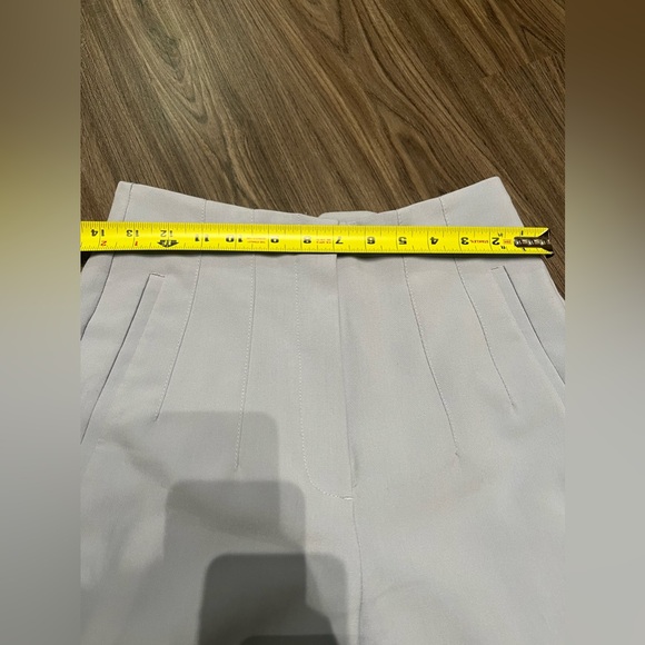 ZARA WOMAN HIGH-WAISTED PANTS LIGHT BLUE - Picture 12 of 15